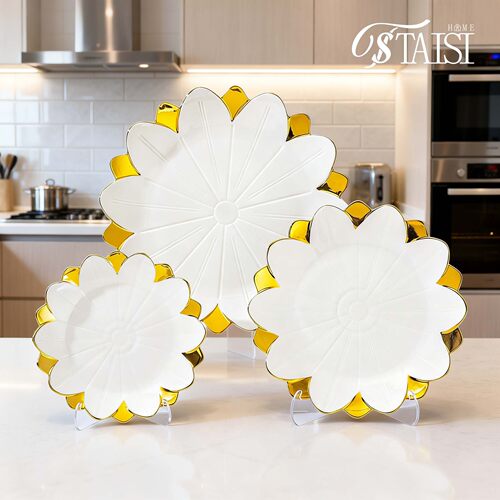 Light luxury electroplated Western tableware set, restauran