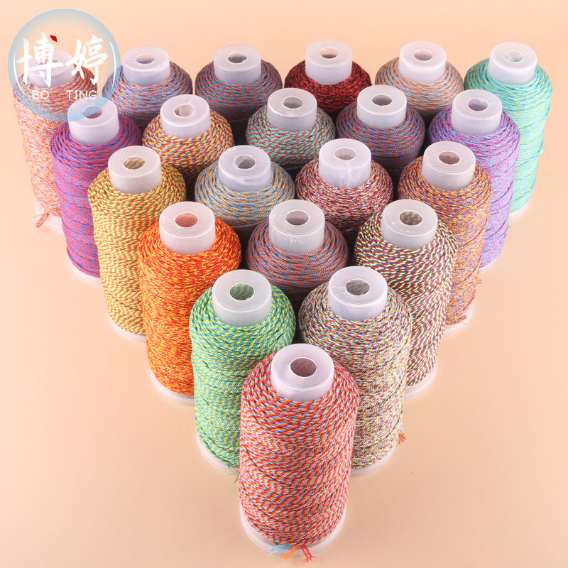 手搓棉线大卷 端午节手工diy编织项链手链线材 多色段染渐变线材