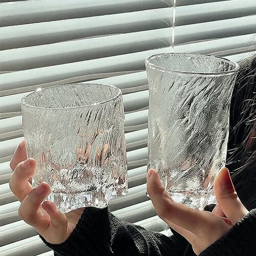 Japanese style Glacier Cup Rain Mist Black Ice Cup Glass Cu
