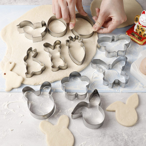 Cross border Easter series stainless steel cookie mold set,