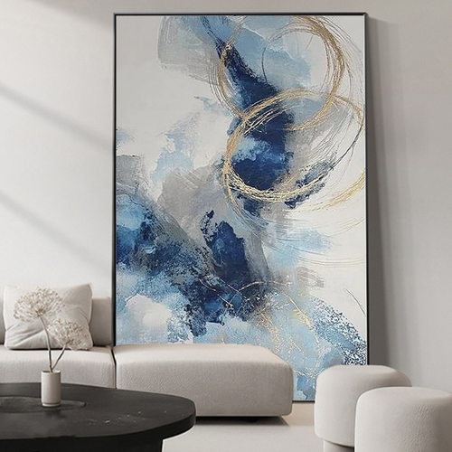 Gold foil light luxury abstract texture decoration painting