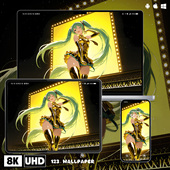 初音未来金色舞台8K超清壁纸iphone苹果安卓手机电脑ipad平板壁纸