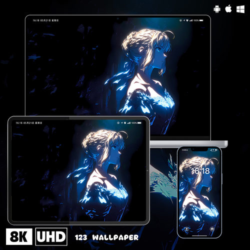 Fate阿尔托莉雅8K高清壁纸iPhone手机ipad平板电脑桌面二次元壁纸