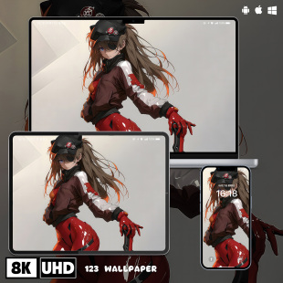 EVA明日香战斗服8K超清壁纸iphone苹果安卓手机电脑ipad平板壁纸