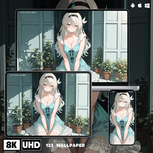 流萤夏日清裙少女8K超清壁纸iphone苹果安卓手机电脑ipad平板壁纸