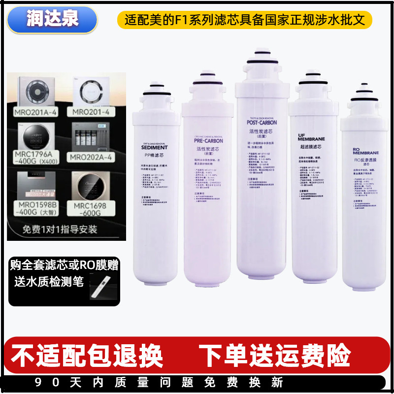 通用美的净水器F1的滤芯MRO201A-4/1598/B/D/MRC1796A-400G/211-4