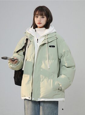 学生短款加厚羽绒棉服少女面包服