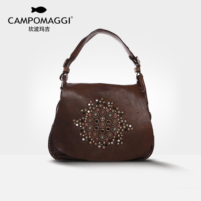 CAMPOMAGGI Òâ´óÀû¸´¹ÅŮʿÐÂÔ°ü ÊÖ¹¤Å£Æ¤Ïâ×êÊÖÌáб¿æ°üC4226