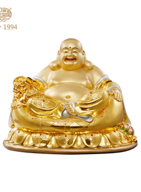 圣丰黄铜招财纳福佛像