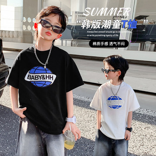 欧抱抱男大童夏季 T恤2026新款 青少年儿童夏装 凉感半 潮牌运动短袖
