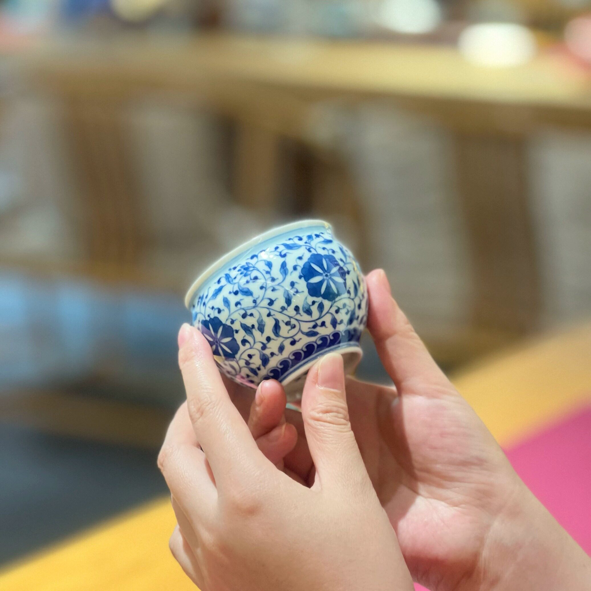 京德珍藏景德镇青花瓷缠枝球花茶杯主人杯陶瓷功夫茶具品茗杯杯子