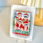 纯雪花小框版 有谷怪 6寸3寸落雪为安 拍立得谷美道具亚克力卡砖