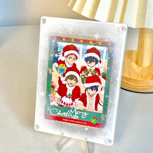 有谷怪 6寸3寸落雪为安 纯雪花小框版拍立得谷美道具亚克力卡砖