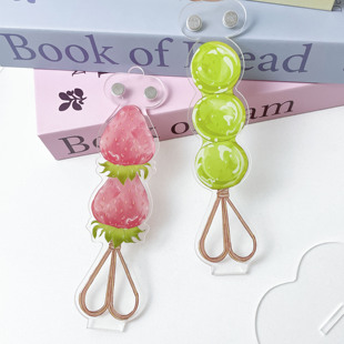 有谷怪 冰糖水果打卡棒草莓徽章举拍吧唧磁吸拍照谷美展示道具