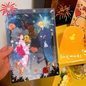 谷美亚克力摇摇乐卡框谷子收纳摆件装 有谷怪 烟火之约大框 饰展示