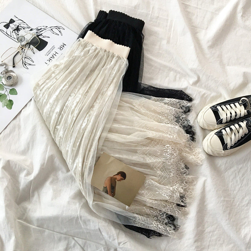 网纱有内衬防走光半身裙女早秋2020新款高腰显瘦超仙的流行中长裙在类目 女装/女士精品, 半身裙中 - 来自Buy2taobao.com提供专业的淘宝代购服务