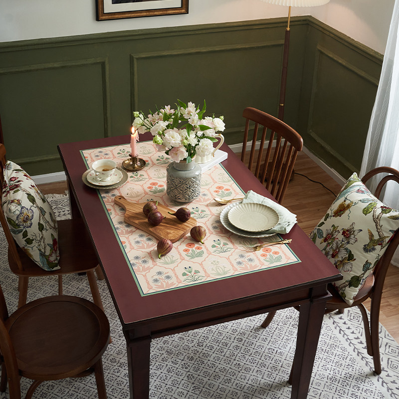 美式皮革桌布防水防油免洗桌垫防烫隔热餐桌垫轻奢高级感茶几台布,居家布艺,桌布,淘宝优惠券,粉丝福利购,淘宝优惠卷