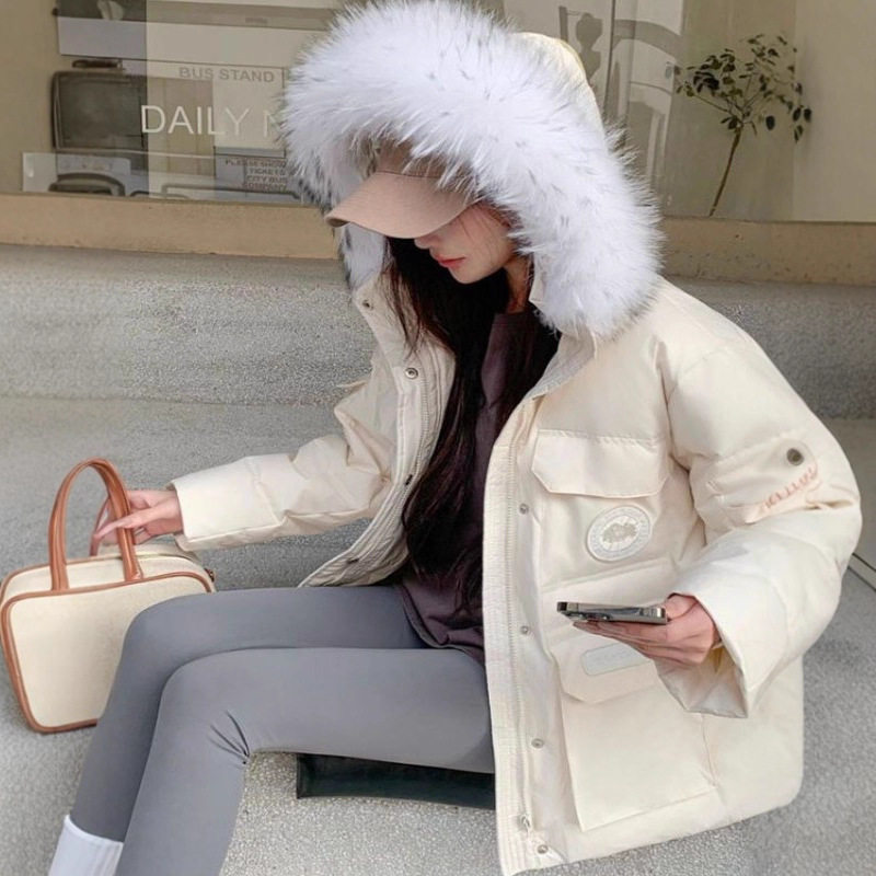 大鹅羽绒棉服女冬季新款休闲百搭