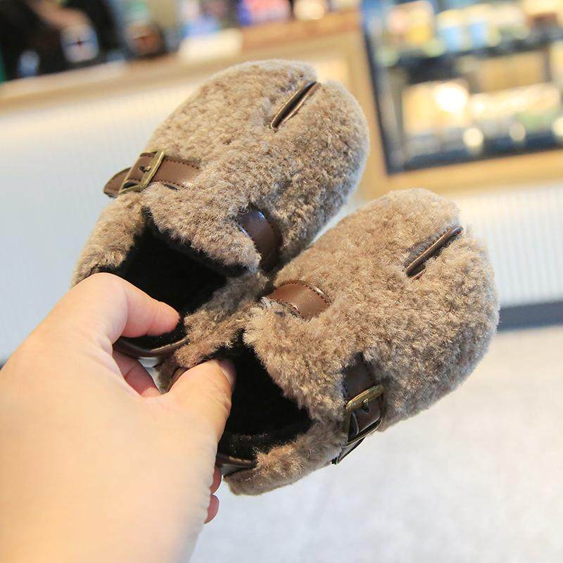 女童洋气毛毛鞋加绒二棉勃肯鞋保暖棉鞋防滑软底豆豆鞋婴幼儿鞋子,童鞋/婴儿鞋/亲子鞋,棉鞋,淘宝优惠券,粉丝福利购,淘宝优惠卷