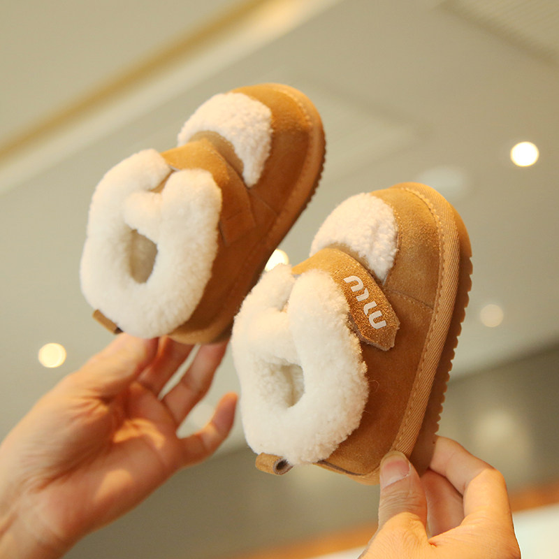 冬季儿童雪地靴子男女婴幼儿真皮羊毛口东北大棉鞋加绒宝宝学步鞋,童鞋/婴儿鞋/亲子鞋,棉靴,淘宝优惠券,粉丝福利购,淘宝优惠卷