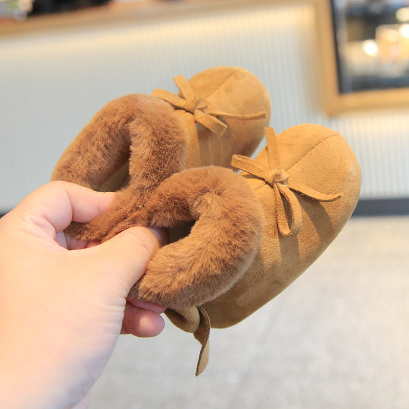 女童靴子加绒保暖雪地靴