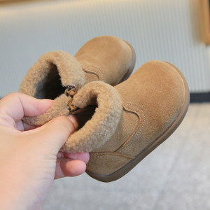 儿童雪地棉靴加绒保暖短靴子