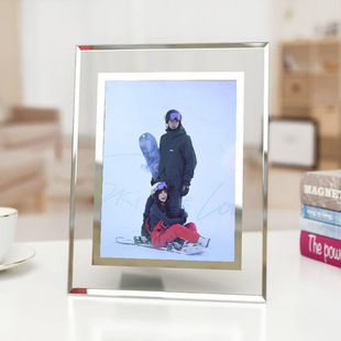 国王在冬眠水晶相框 含6寸照片 虞书欣林一周边明星玻璃摆台画框