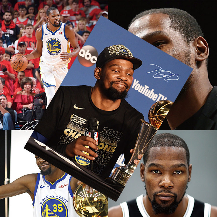 凯文杜兰特海报 opp袋装 1套8张 NBA球星周边写真宿礼品礼物新款