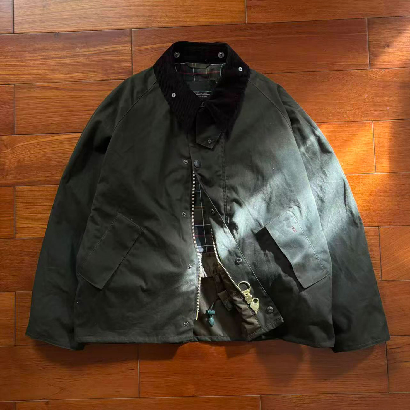 英国BAR***巴恩风夹克短款Transport涂蜡夹克巴伯尔油蜡风衣外套