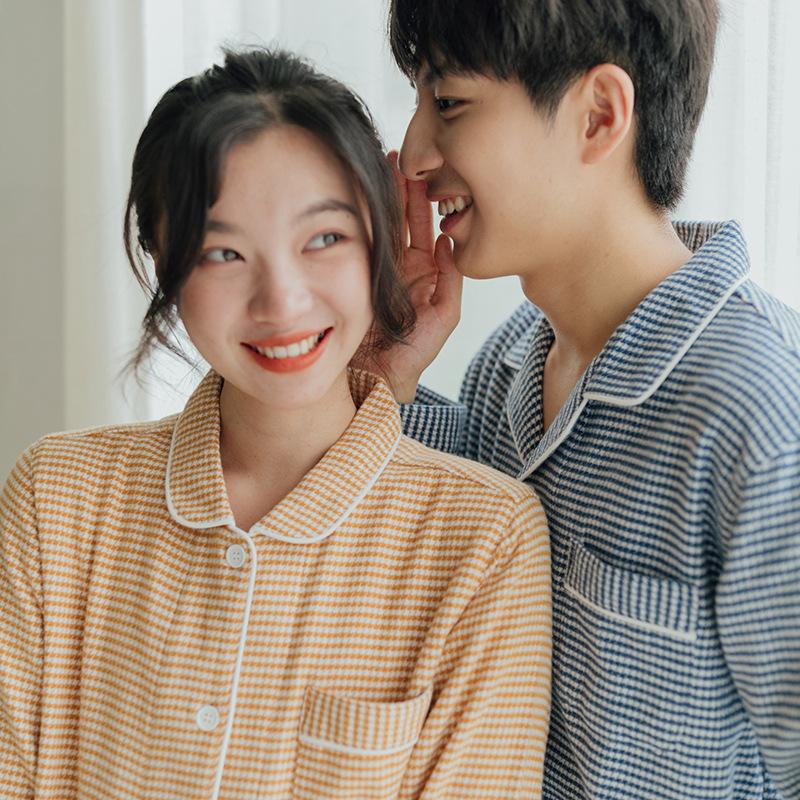 秋冬季纯棉睡衣八月格桑女士