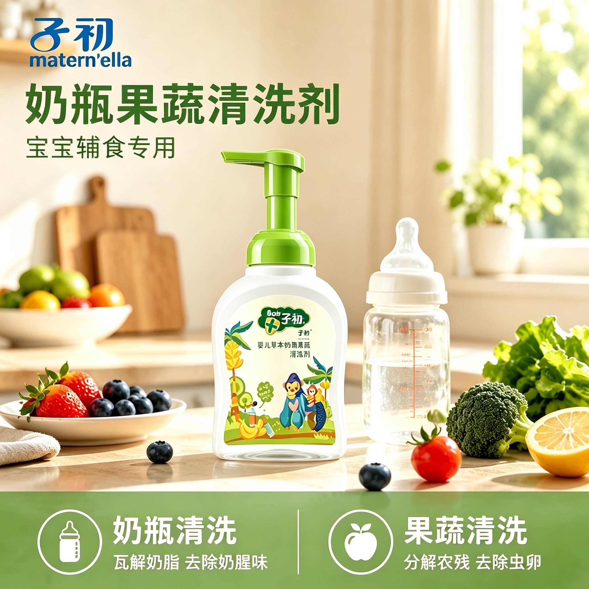 子初婴幼儿奶瓶果蔬清洗液