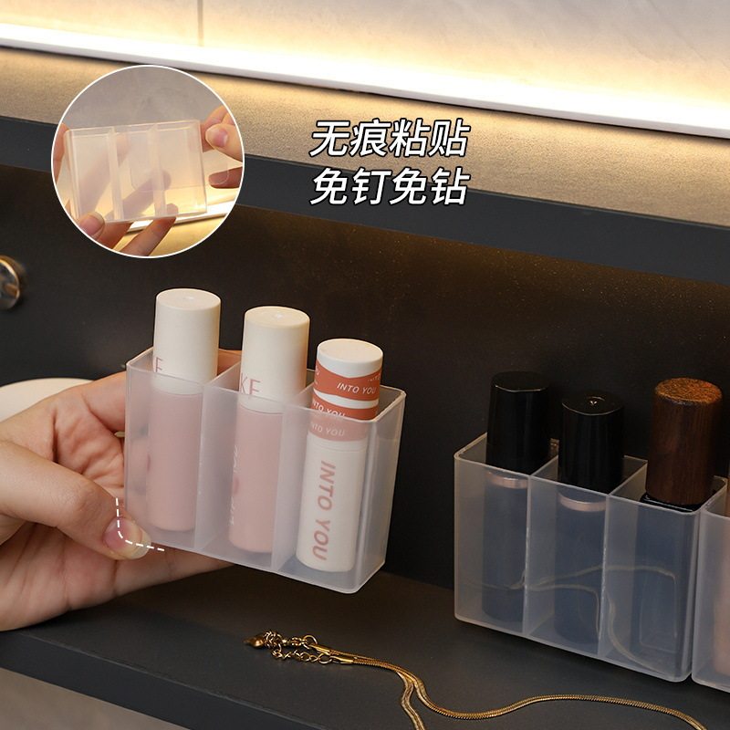收纳盒简约免打孔壁挂式透明壁挂镜柜化妆品眉笔刷子口红护肤品架,收纳整理,其他收纳盒,淘宝优惠券,粉丝福利购,淘宝优惠卷