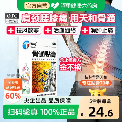[自营][天和]骨通贴膏2贴*5袋/盒