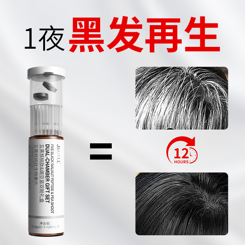 【进口专利】Jsawell白发内服转黑靶向黑发生物素白头发转黑神器