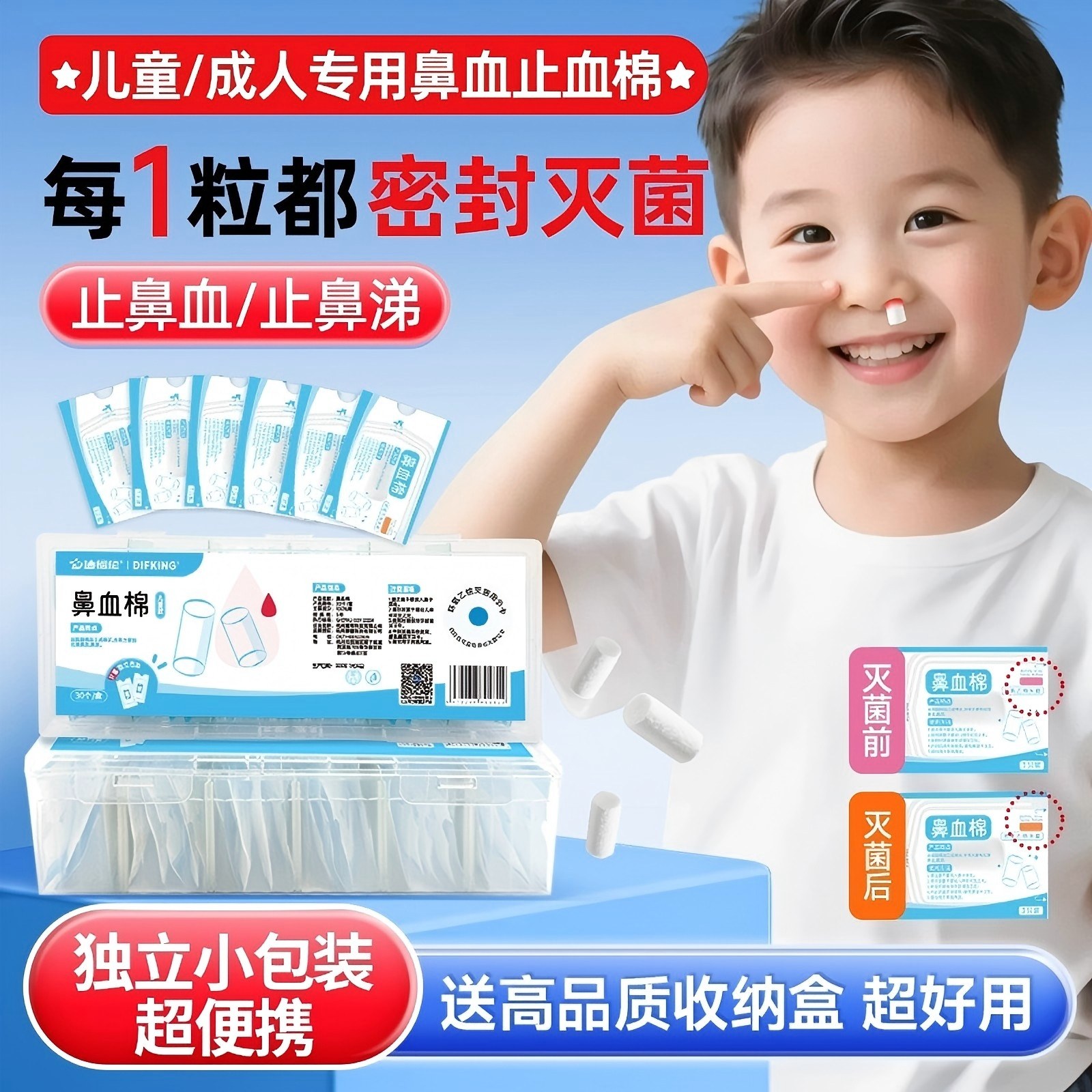 【独立灭菌】儿童流鼻血止血棉