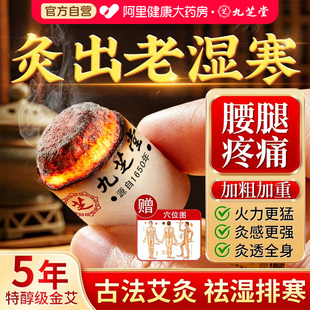 九芝堂艾灸柱十年陈艾柱条纯艾草减肥瘦肚子去湿气正品 官方旗舰店