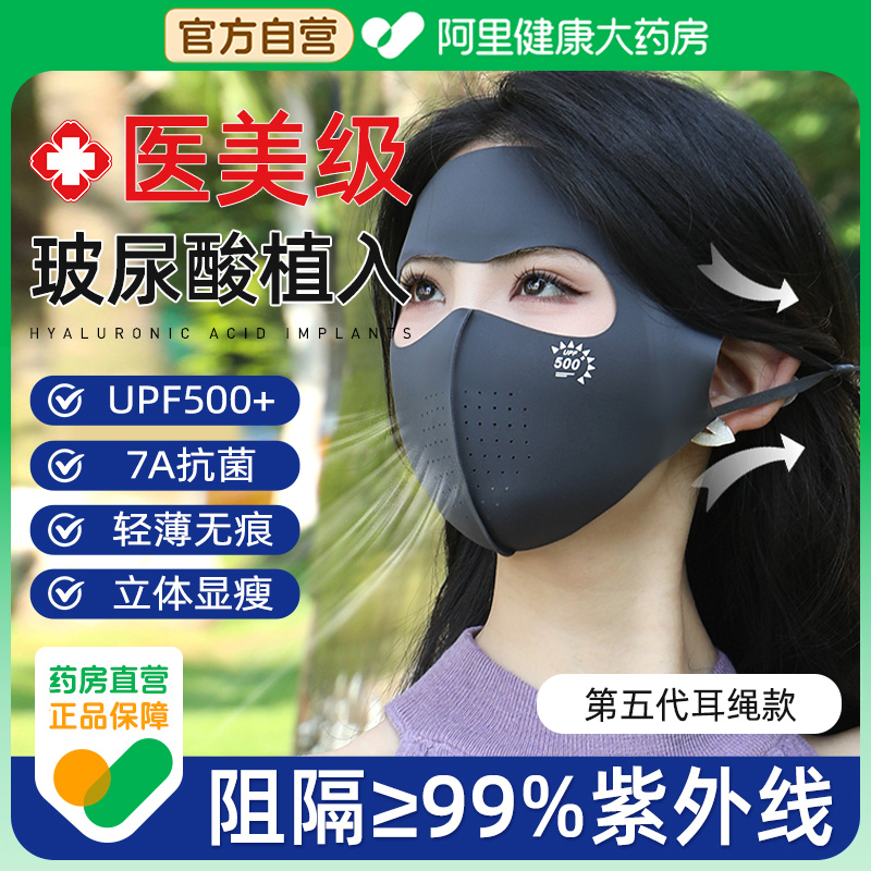 防晒面罩全脸防紫外线女高颜值2025新款脸基尼夏季骑行冰丝口罩