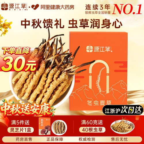 [中秋送礼]阿里健康药房爆款冬虫夏草官方旗舰店20克虫草礼盒送礼