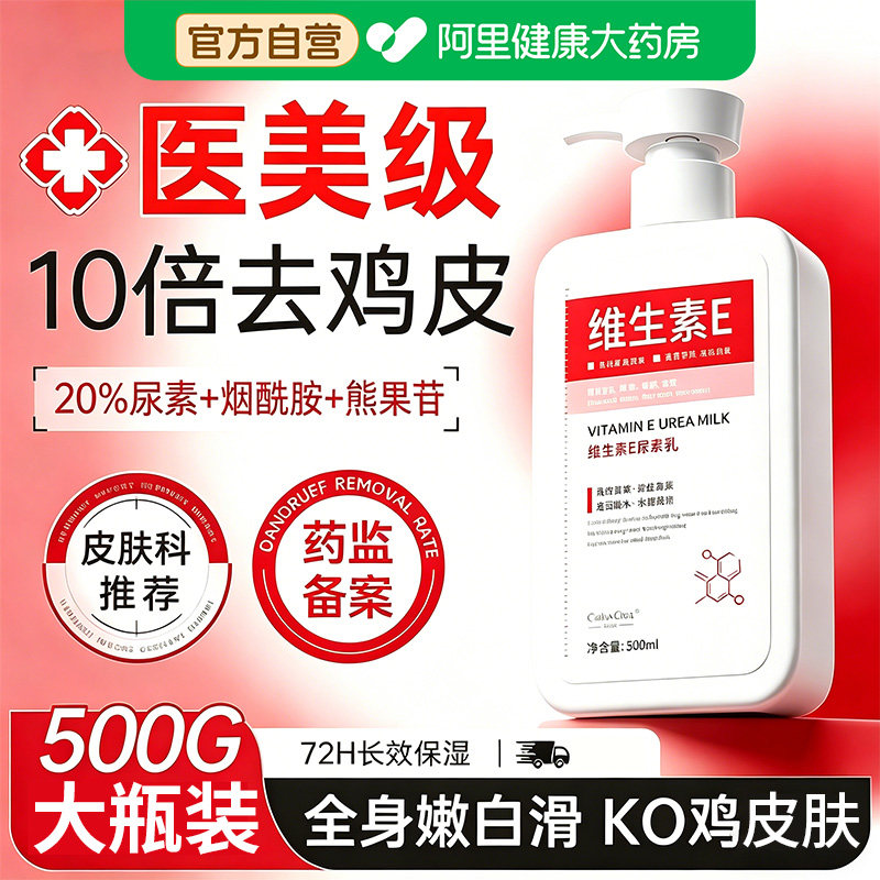 20%尿素霜身体乳医去鸡皮肤烟酰胺细腻嫩白用维生素E乳膏软去角质