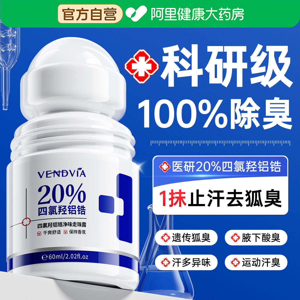 四氯羟铝锆止汗露腋下净味腋窝去异味除臭喷雾狐臭男女滚珠香体露