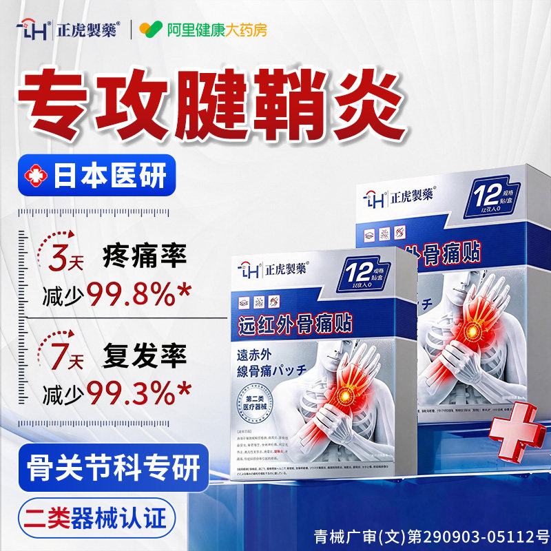 腱鞘炎远红外骨痛贴护腕手腕肘手指大拇指关节疼痛肿胀热敷膏药贴