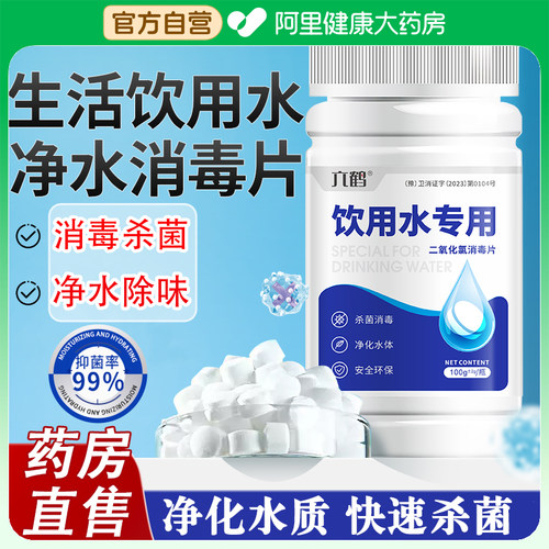 饮用水净水片户外净化水药片野外生存消毒片水井水消毒粉漂白食用