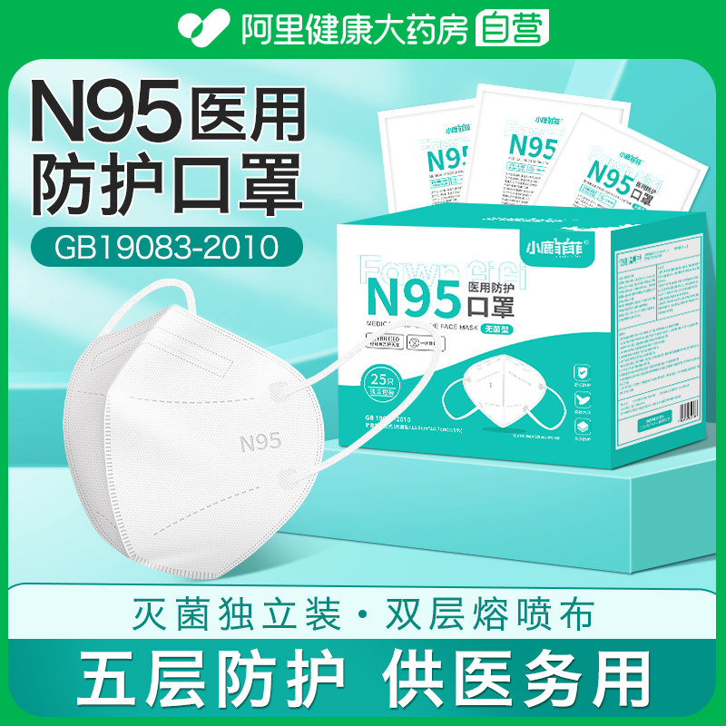 包邮n95级医用口罩医疗级别官方正品五层三d医护防护罩3d立体国标