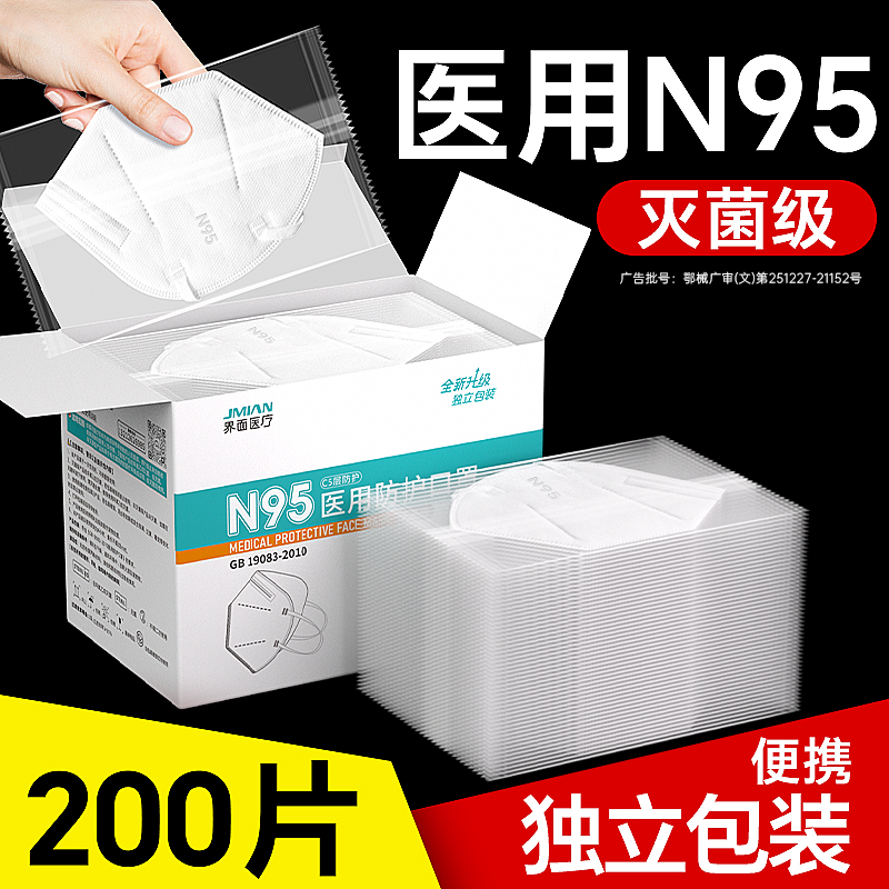 成人n95级医用防护口罩5层防护