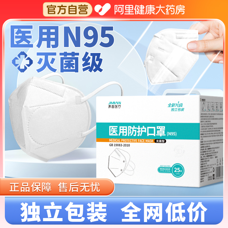 N95级医用防护口罩独立装灭菌级