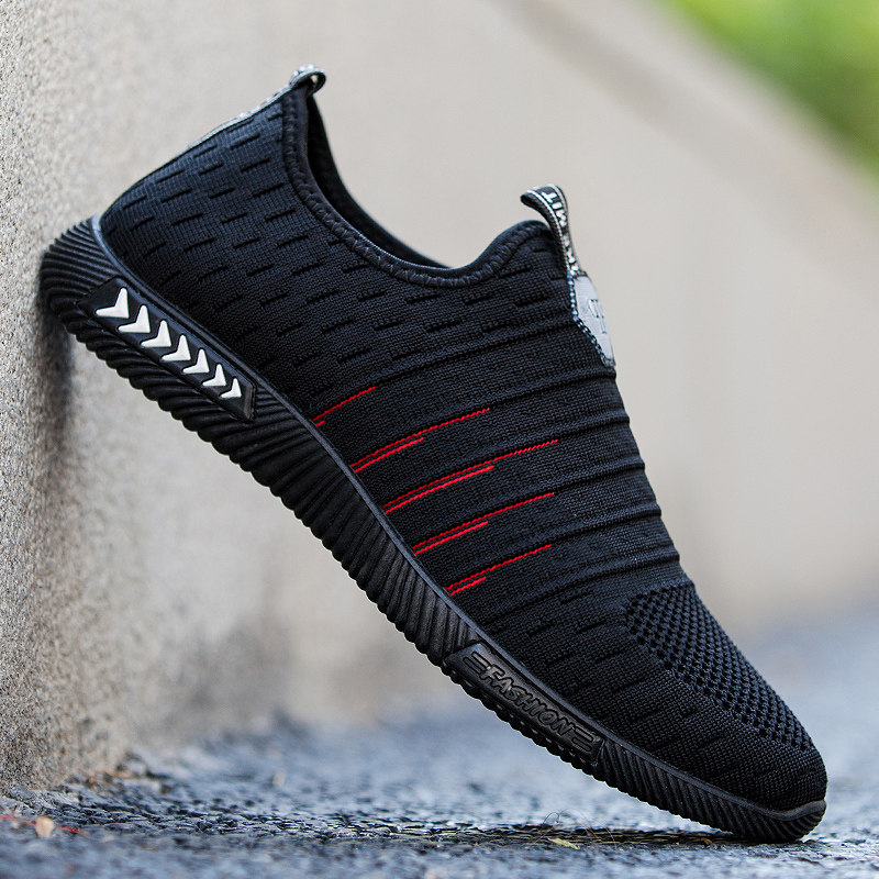 2020春季新款布鞋男透气懒人鞋飞织网鞋一脚蹬老北京布鞋潮流板鞋在类目 流行男鞋, 帆布鞋中 - 来自Buy2taobao.com提供专业的淘宝代购服务