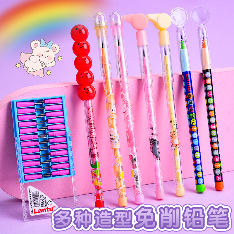 创意可爱下蛋笔免削铅笔可换芯
