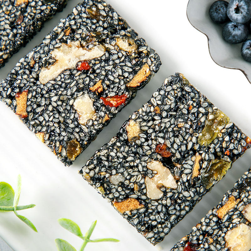 昱城核桃仁黑芝麻糕核桃红枣软糕特色手工点心孕妇可用零食500g