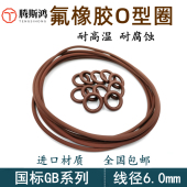 氟胶O型圈线径6mm外径196 480mm进口o型密封圈国标FKM耐腐蚀FPM