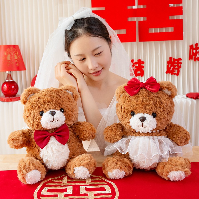 压床娃娃一对结婚2025新款可爱风创意风婚房布置送新人礼物